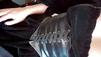 Goth school girl, goth teen mouth, tied and swallow, mouth clamp blowjob, school girl stranger, goth anal emo