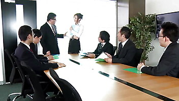 Japanese gangbang office, office girl gangbang, secretary gangbang, mature asian missionary fucking, secretary blowjob gangbang