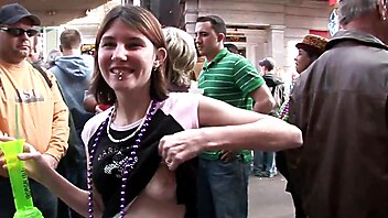 Amateur milf, amateur real public, mardi gras boobs flash, mardi gras public, milf mardi gra