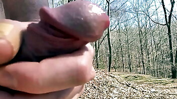 Hot on the trail, trail cumshot, public masturbating walk, trail, outdoor cumshot public